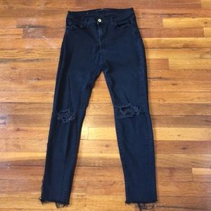J Brand Black Ripped Jeans